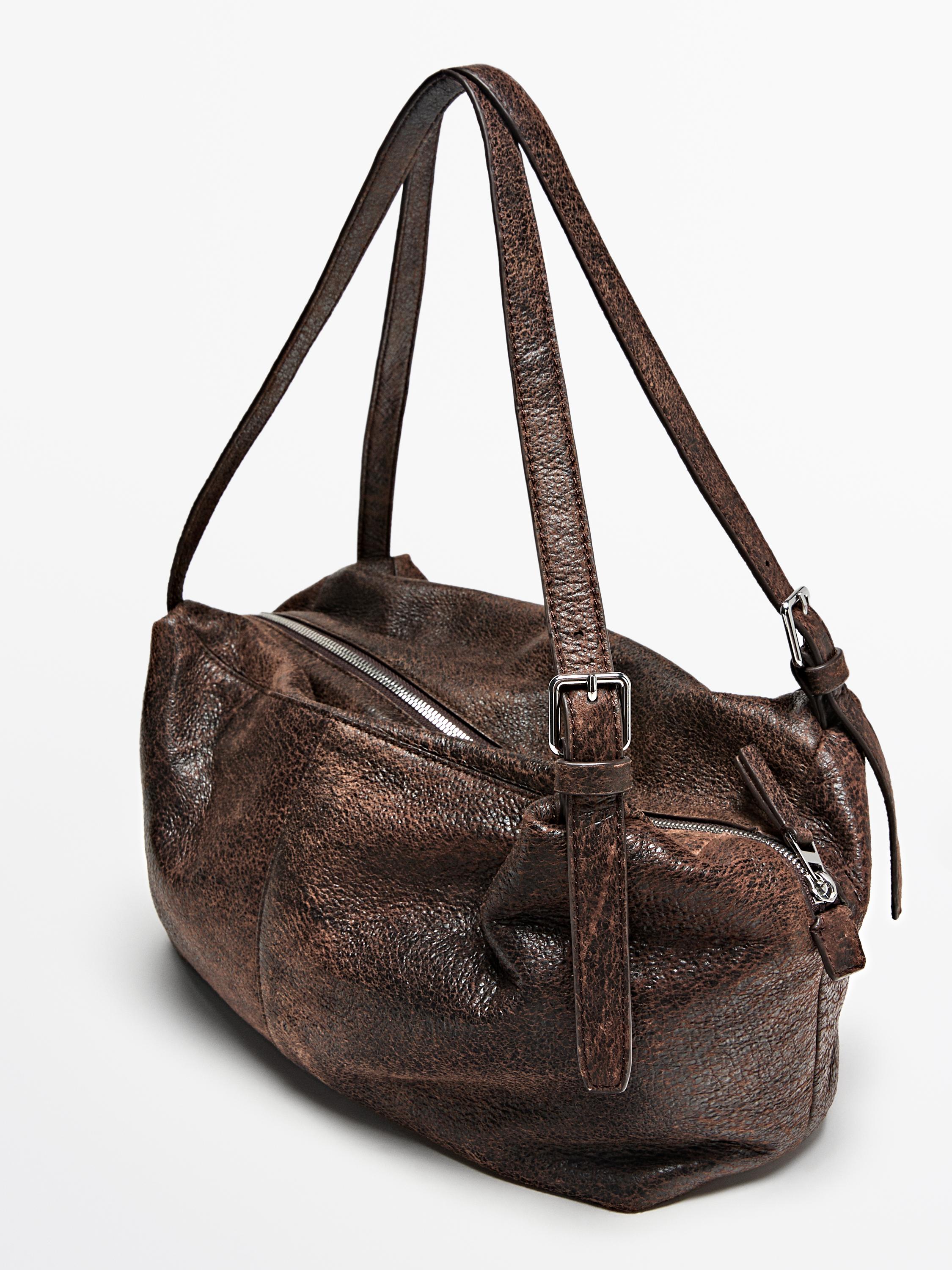 Nappa leather satchel bag